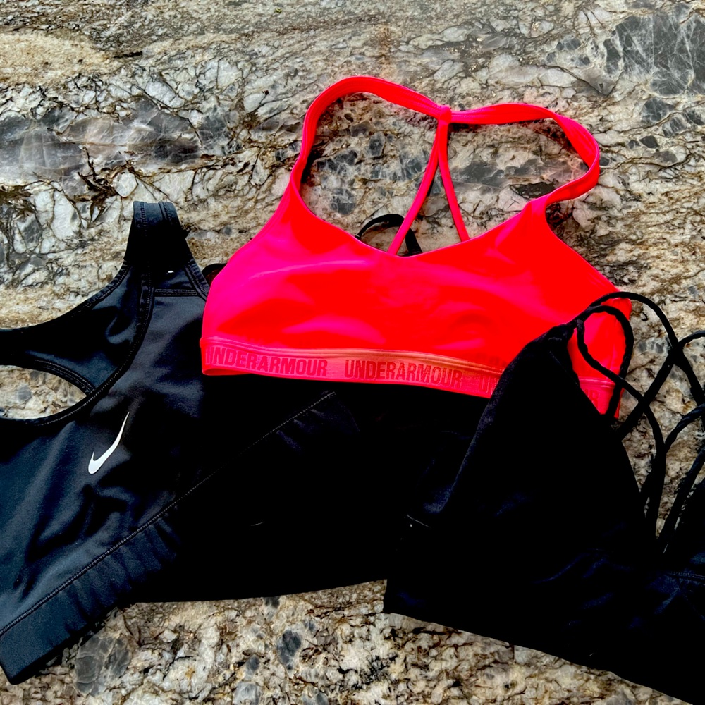 Sports Bras: nike and under armor